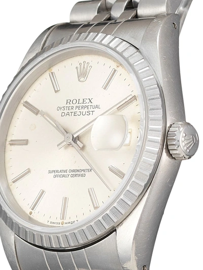 Pre-owned Rolex 1990  Datejust 36mm In Silver