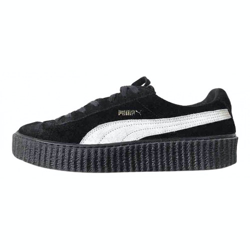puma black suede trainers