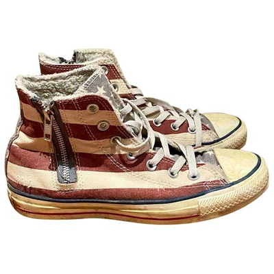 Pre-owned Converse Cloth Lace Up Boots In Multicolour