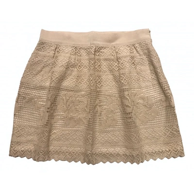 Pre-owned Paul & Joe Sister Mini Skirt In Ecru