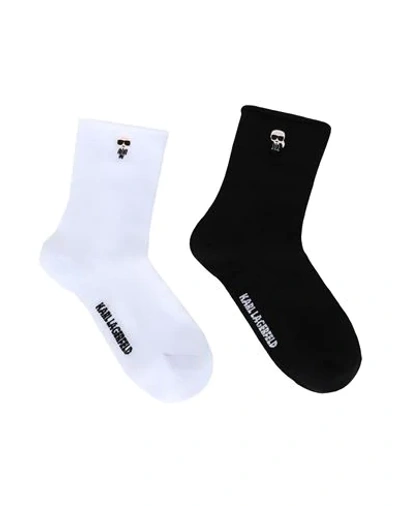 Shop Karl Lagerfeld Short Socks In Black