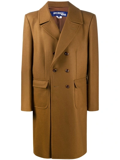 Shop Junya Watanabe Double-breasted Coat In Brown