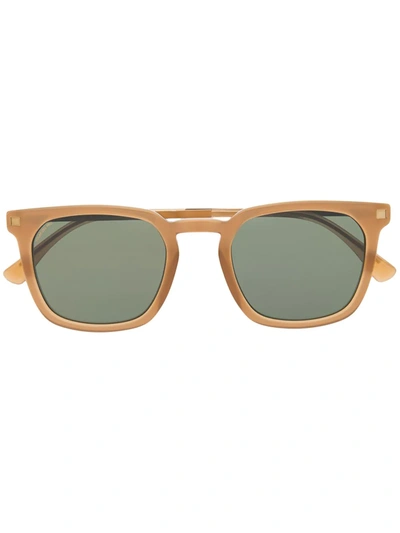 Shop Mykita Borga Tinted-lens Wayfarer Sunglasses In Brown