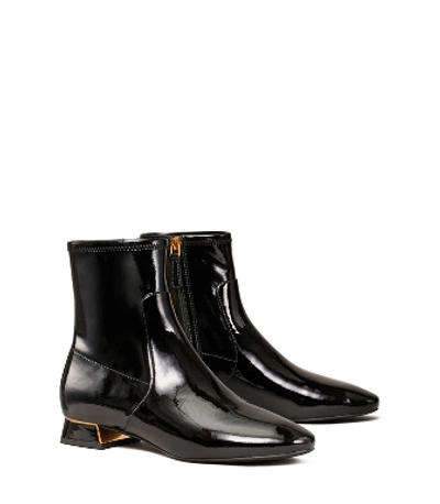 Tory Burch Gigi Patent Stretch Boots In Perfect Black | ModeSens
