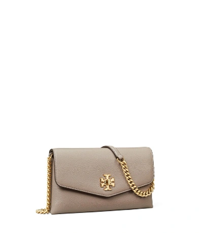 Tory Burch Kira Pebbled Chain Wallet