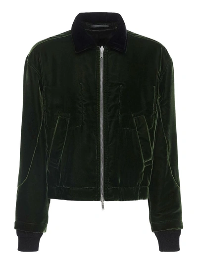 Shop Haider Ackermann Cypress Green Reversible Jacket In Black