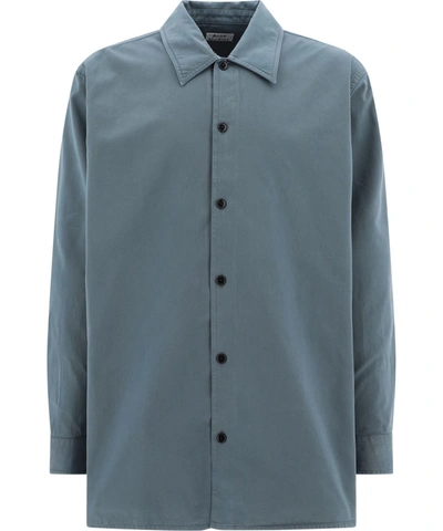 ModeSens Boxy-fit Cotton Twill Acne Dusty Shirt | Green Studios