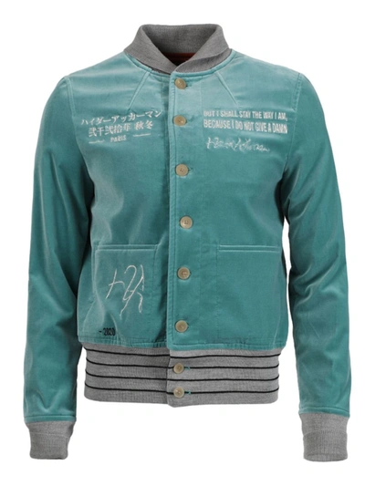 Shop Haider Ackermann Embroidered Aviator Jacket In Blue