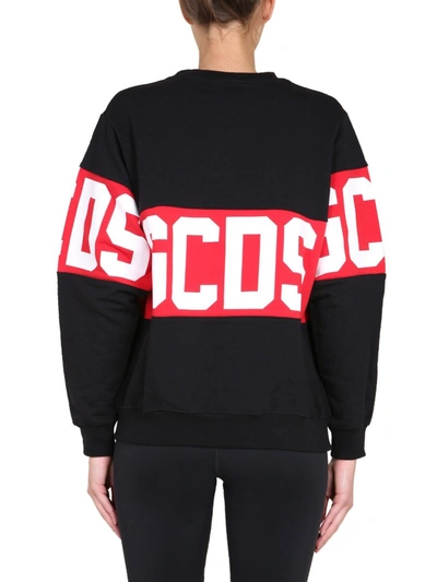 Shop Gcds Crew Neck Sweatshirt In Black