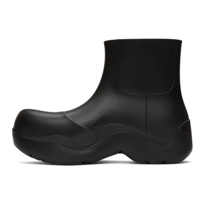 Shop Bottega Veneta Black Matte The Puddle Boots In 1000 Black