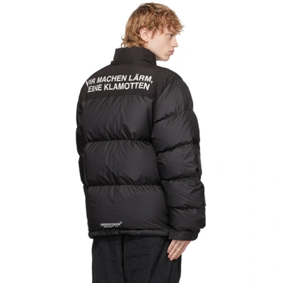 Shop Undercover Black Down Puffer Jacket