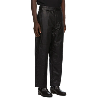 Shop Lemaire Black Cotton Trousers In 999 Black