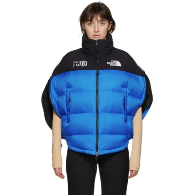 Shop Mm6 Maison Margiela Blue The North Face Edition Down Circle Jacket In 521 Lake Bl
