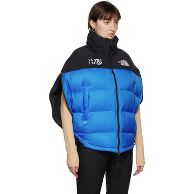 Shop Mm6 Maison Margiela Blue The North Face Edition Down Circle Jacket In 521 Lake Bl
