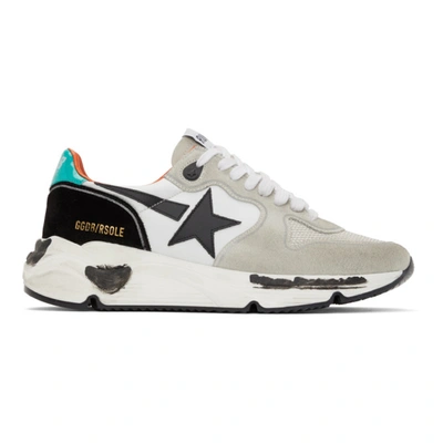 Shop Golden Goose Multicolor Running Sole Sneakers In 80523 White