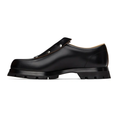 Jil Sander Black Studded Leather Derby Shoes | ModeSens