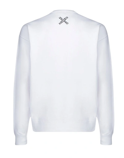 Shop Kenzo Sport Big X Logo Print Sweatshirt In White