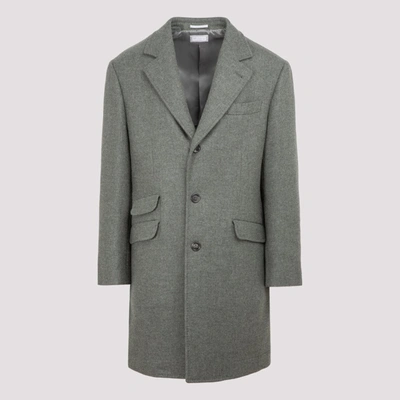 Shop Brunello Cucinelli Single Breasted Coat In Grey