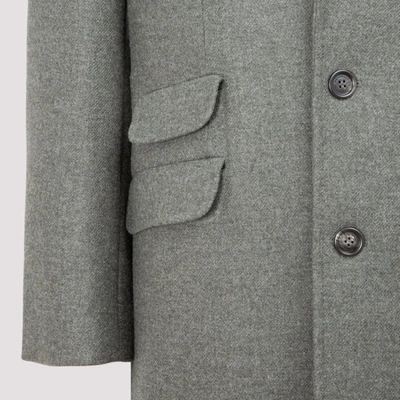 Shop Brunello Cucinelli Single Breasted Coat In Grey