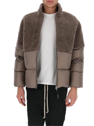 Shop Moncler Genius Moncler + Rick Owens Coyote Down Jacket In Grey