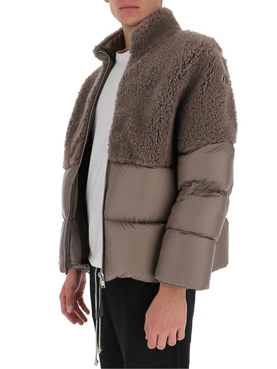 Shop Moncler Genius Moncler + Rick Owens Coyote Down Jacket In Grey