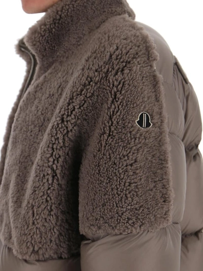 Shop Moncler Genius Moncler + Rick Owens Coyote Down Jacket In Grey