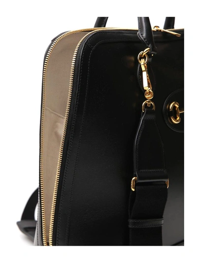Shop Gucci 1955 Horsebit Duffle Bag In Black