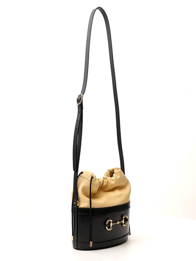 Shop Gucci 1955 Horsebit Bucket Bag In Black