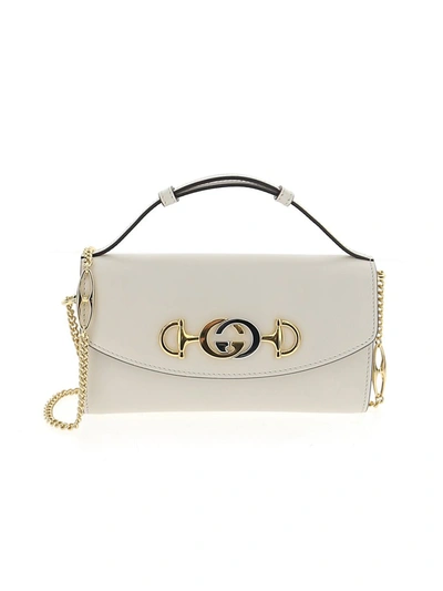 Shop Gucci Zumi Mini Shoulder Bag In White