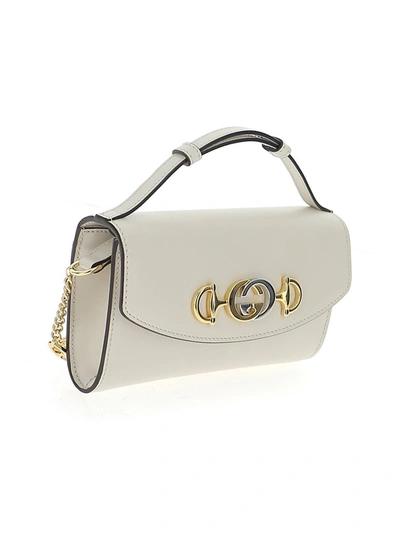 Shop Gucci Zumi Mini Shoulder Bag In White