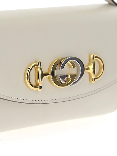 Shop Gucci Zumi Mini Shoulder Bag In White