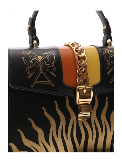 Shop Gucci Sylvie Top Handle Bag In Multi