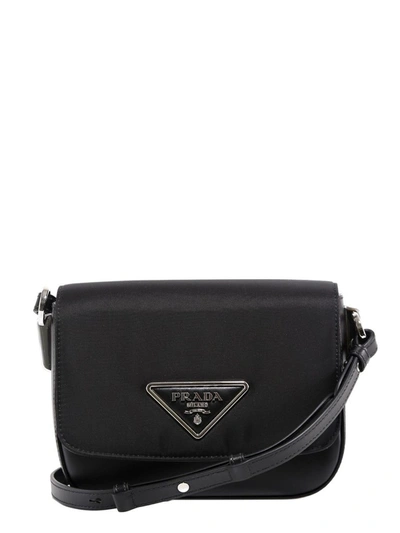 Shop Prada Identity Shoulder Bag In Black