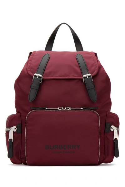 Shop Burberry Logo Medium Backpack In Red