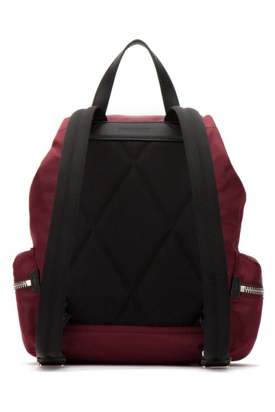 Shop Burberry Logo Medium Backpack In Red