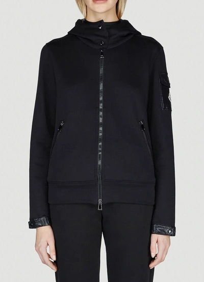 Shop Moncler Zip Up Sweatshirt In Black