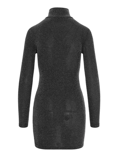 Shop Gcds Glitter Fitted Dress In Black