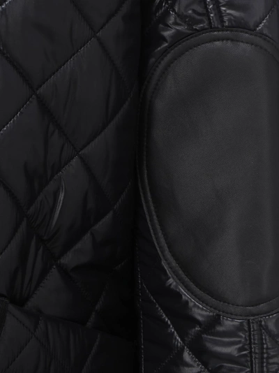 Shop Burberry Diamond Quilted Coat In Black