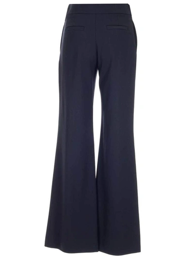 Shop Chloé Buttoned Flared Trousers In Navy