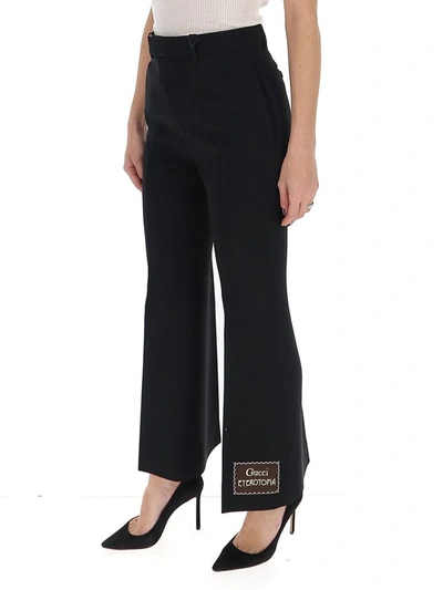 Shop Gucci Eterotopia Flared Pants In Black