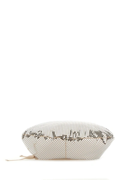 Shop Burberry Embellished Beret In Silver