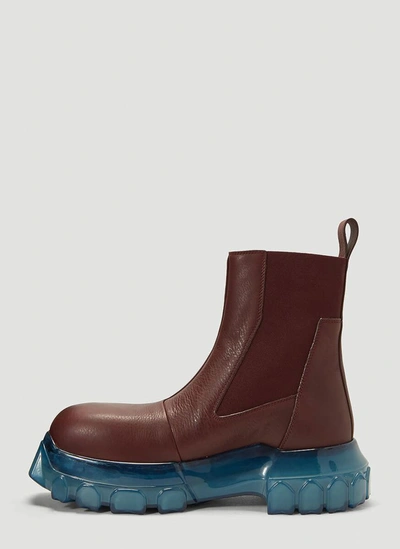 Shop Rick Owens Mega Bozo Tractor Boots In Brown
