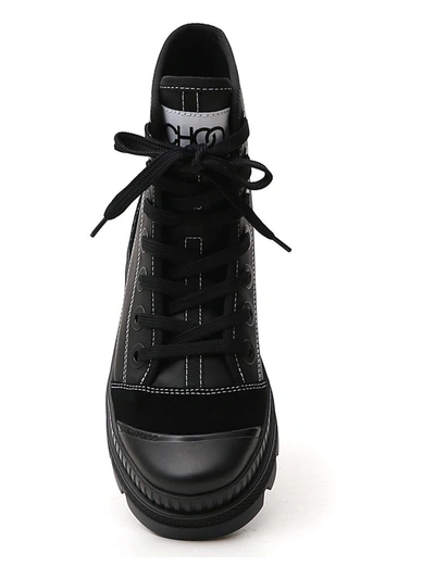 Shop Jimmy Choo Nord High-top Sneakers In Black