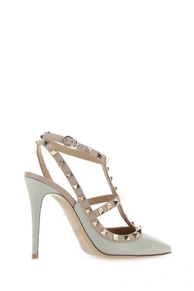 Shop Valentino Garavani Rockstud Slingback Pumps In Multi