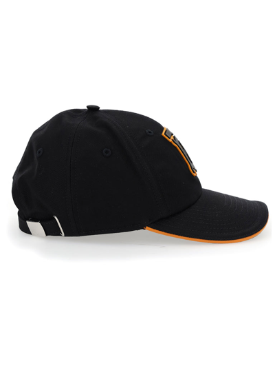 Shop Burberry Monogram Patch Baseball Cap In Black