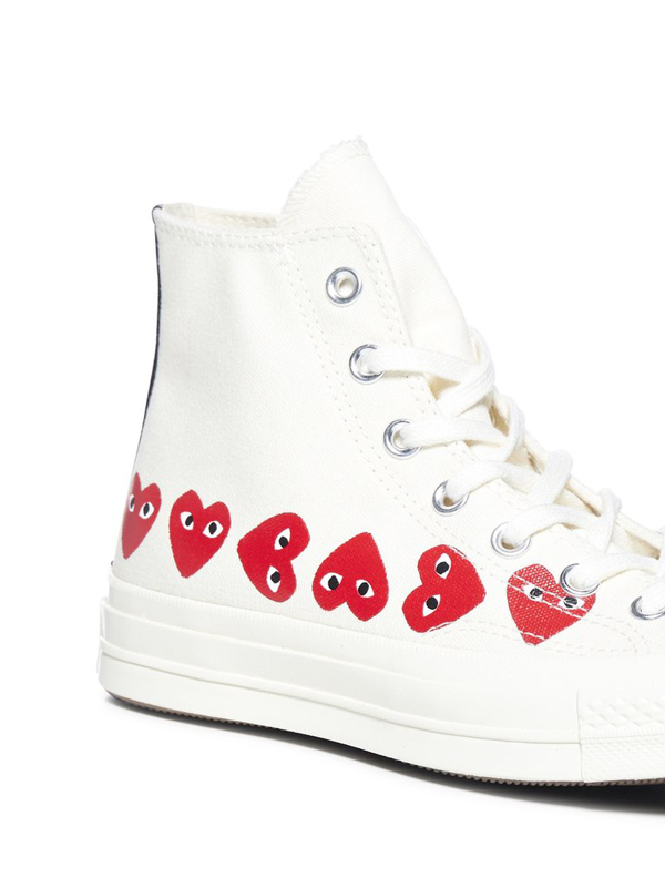 comme des garcons converse high white