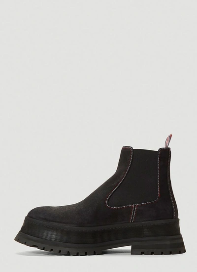 Shop Burberry Chelsea Ankle Boots In Black