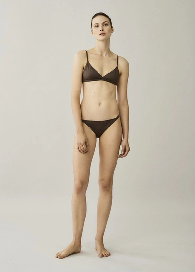 Shop Asceno Biarritz Dusk Brown Low-rise Bikini Bottom In Printed