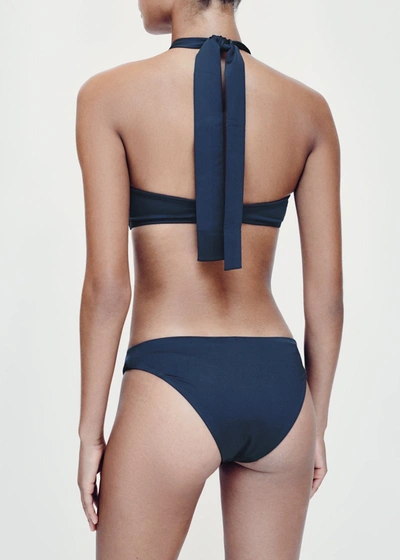 Shop Asceno Naples Navy Bikini Bottom In Printed