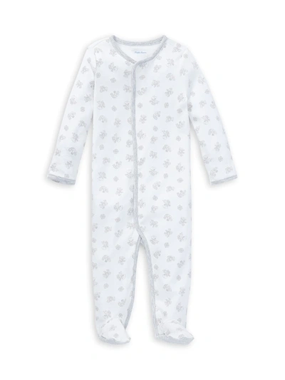 Shop Ralph Lauren Baby's Printed Footie In White Multi